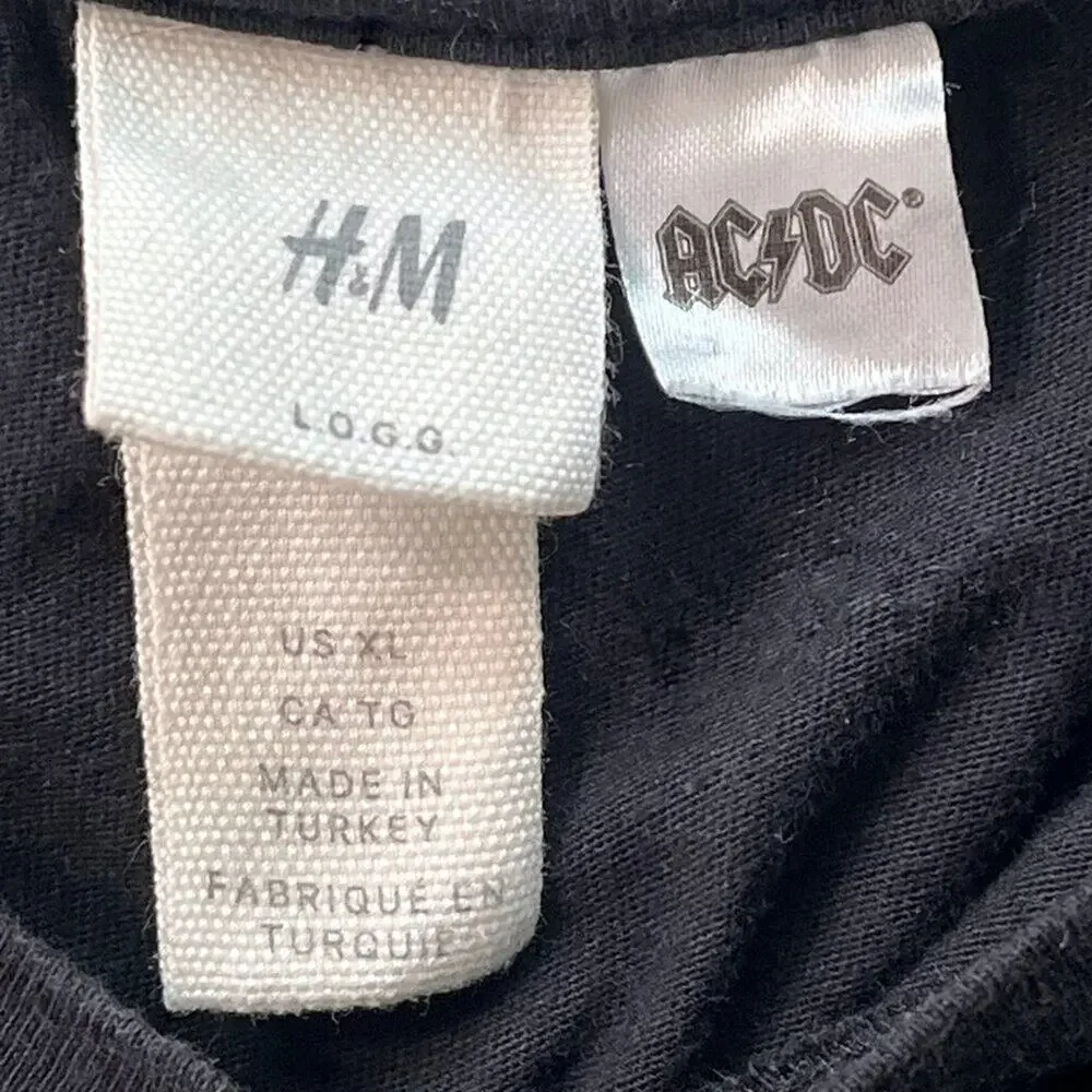 AC/DC Black T-shirt Graphic Tee Shirt Women - Picture 8 of 8